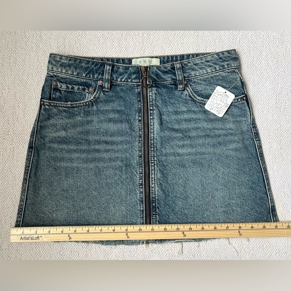 Free People Blue Denim Mini Skirt 🦋| Size: 28 - Picture 14 of 15